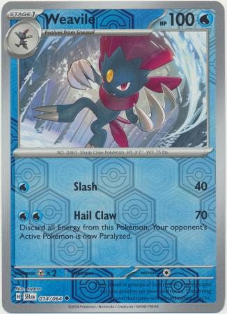 Weavile 014/064 SV Shrouded Fable Reverse Holo Uncommon Pokemon Card T Kawaii Collector Weavile 014/064 SV Shrouded Fable Reverse Holo Uncommon Pokemon Card T Kawaii Collector