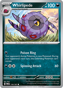 Whirlipede 116/167 SV Twilight Masquerade Common Pokemon Card TCG Near Mint