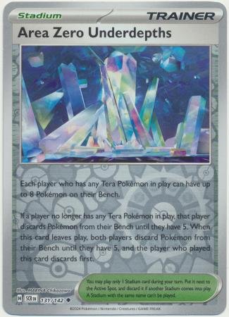 Area Zero Underdepths (131/142) SV Stellar Crown Reverse Holo Uncommon Pokemon Card TCG
