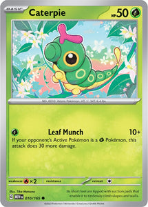 Caterpie 010/165 SV 151 Set Common Pokemon Card TCG Near Mint