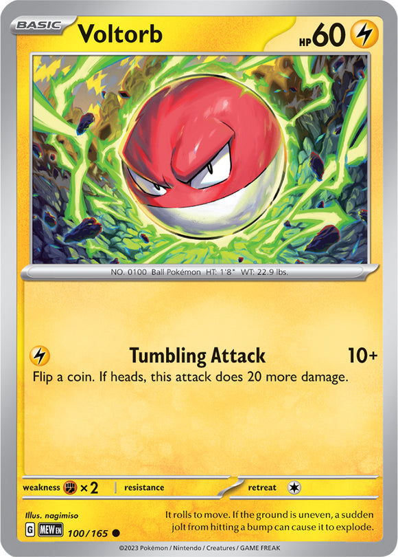 Voltorb 100/165 SV 151 Set Common Pokemon Card TCG Near Mint