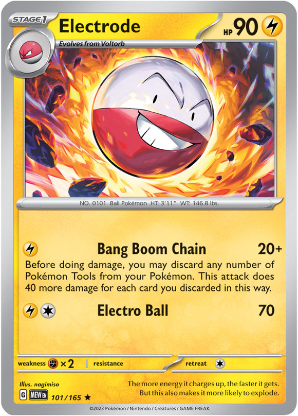 Electrode 101/165 SV 151 Set Holo Rare Pokemon Card TCG Near Mint