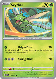 Scyther 123/165 SV 151 Set Uncommon Pokemon Card TCG Near Mint