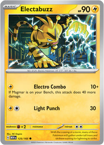 Electabuzz 125/165 SV 151 Set Common Pokemon Card TCG Near Mint