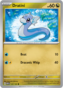 Dratini 147/165 SV 151 Set Common Pokemon Card TCG Near Mint