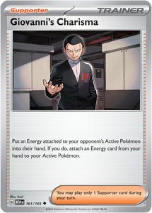 Giovanni's Charisma 161/165 SV 151 Set Uncommon Trainer Pokemon Card TCG Near Mint