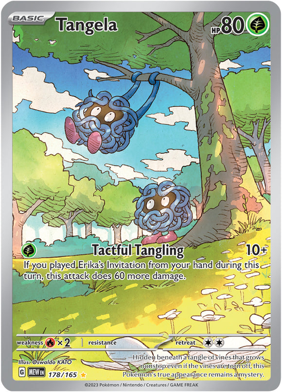 Tangela 178/165 SV 151 Set Full Art Illustration Rare Pokemon Card TCG Near Mint