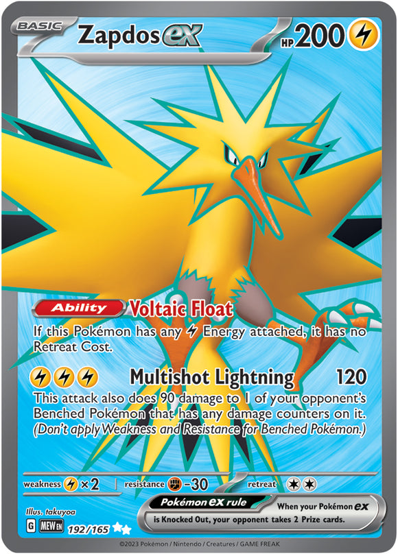 pokemon set with 192 cards Zapdos ex 192/165 SV 151 Set Full Art Ultra Rare Pokemon Card TCG – Kawaii Collector