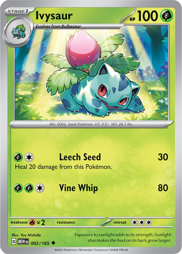 Ivysaur 002/165 SV 151 Set Uncommon Pokemon Card TCG Near Mint