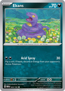 Ekans 023/165 SV 151 Set Common Pokemon Card TCG Near Mint