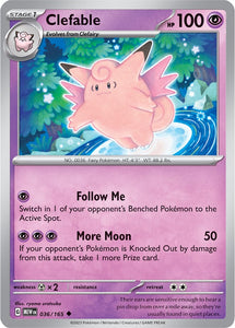 Clefable 036/165 SV 151 Set Uncommon Pokemon Card TCG Near Mint