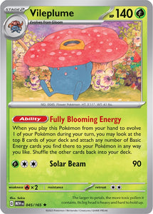 Vileplume 045/165 SV 151 Set Holo Rare Pokemon Card TCG Near Mint