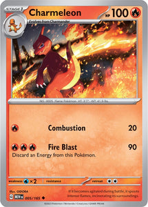 Charmeleon 005/165 SV 151 Set Uncommon Pokemon Card TCG Near Mint