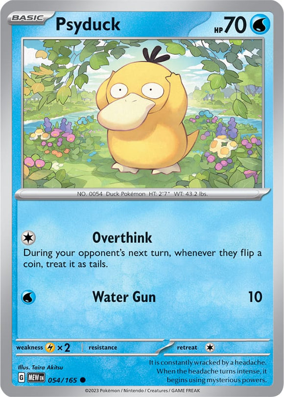 Psyduck 054/165 SV 151 Set Common Pokemon Card TCG Near Mint