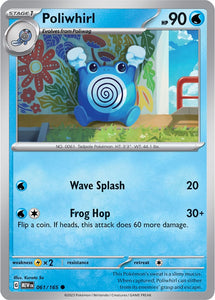 Poliwhirl 061/165 SV 151 Set Common Pokemon Card TCG Near Mint