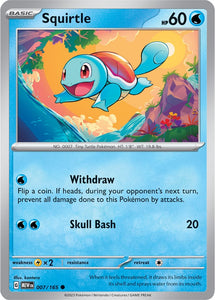 Squirtle 007/165 SV 151 Set Common Pokemon Card TCG Near Mint