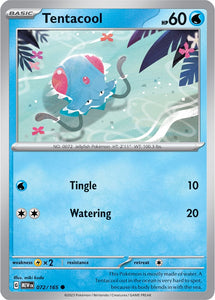 Tentacool 072/165 SV 151 Set Common Pokemon Card TCG Near Mint