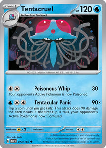 Tentacruel 073/165 SV 151 Set Uncommon Pokemon Card TCG Near Mint