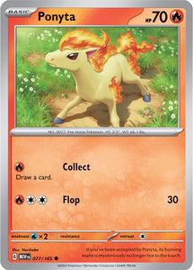 Ponyta 077/165 SV 151 Set Common Pokemon Card TCG Near Mint