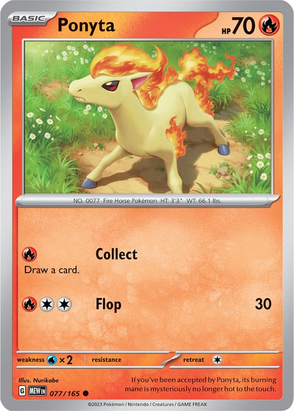 Ponyta 077/165 SV 151 Set Common Pokemon Card TCG Near Mint