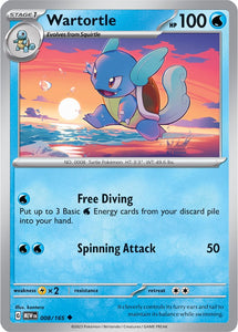 Wartortle 008/165 SV 151 Set Uncommon Pokemon Card TCG Near Mint