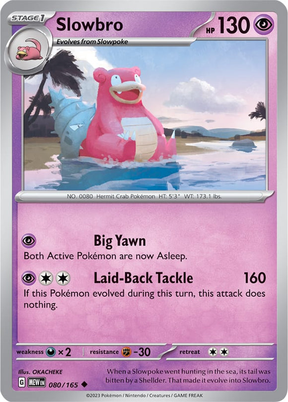 Slowbro 080/165 SV 151 Set Uncommon Pokemon Card TCG Near Mint