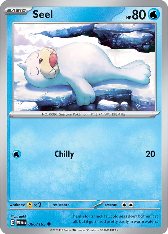 Seel 086/165 SV 151 Set Common Pokemon Card TCG Near Mint