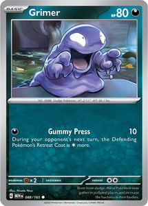 Grimer 088/165 SV 151 Set Common Pokemon Card TCG Near Mint