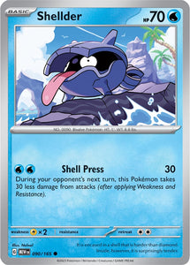 Shellder 090/165 SV 151 Set Common Pokemon Card TCG Near Mint