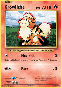 Kawaii Collector Australia Pokemon Card TCG Growlithe 17/108 XY Evolutions Common Pokemon Card TCG