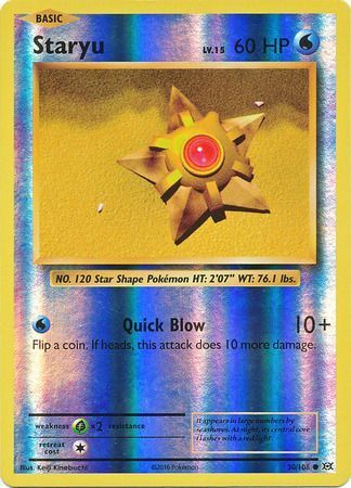 Staryu 30/108 XY Evolutions Reverse Holo Common Pokemon Card TCG