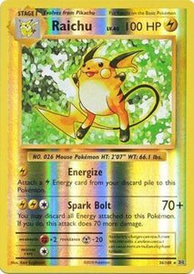 Raichu 36/108 XY Evolutions Reverse Holo Rare Pokemon Card TCG Kawaii Collector Raichu 36/108 XY Evolutions Reverse Holo Rare Pokemon Card TCG Kawaii Collector