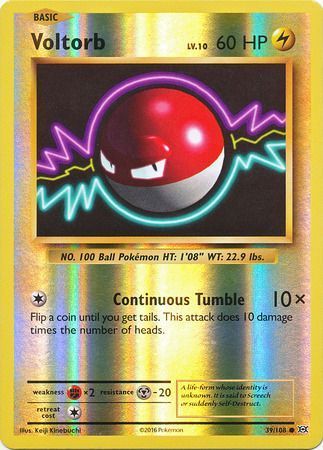 voltorb pokemon card price Voltorb 39/108 XY Evolutions Reverse Holo Common Pokemon Card TCG – Kawaii Collector