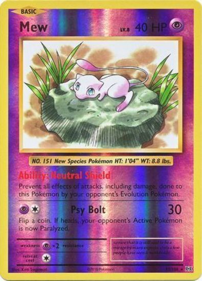 Mew 53/108 XY Evolutions Reverse Holo Rare Pokemon Card TCG