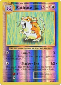 Raticate 67/108 XY Evolutions Reverse Holo Rare Pokemon Card TCG