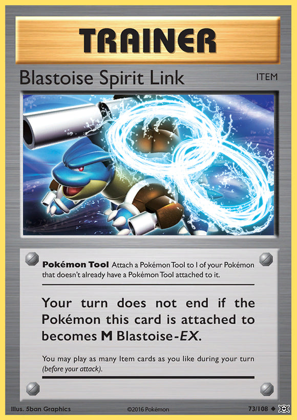 Blastoise Spirit Link 73/108 XY Evolutions Uncommon Trainer Pokemon Card TCG