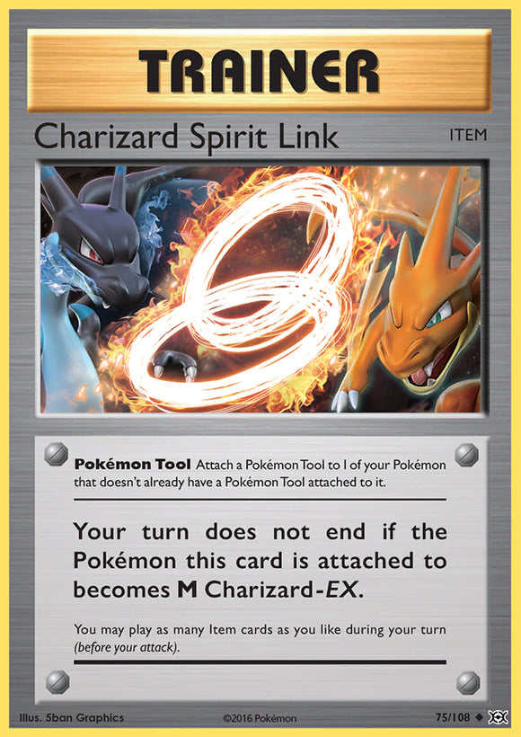 Charizard Spirit Link 75/108 XY Evolutions Uncommon Trainer Pokemon Card TCG