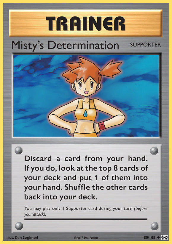 Misty's Determination 80/108 XY Evolutions Uncommon Trainer Pokemon Card TCG