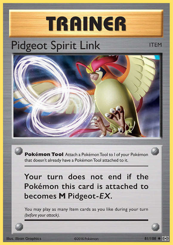 Pidgeot Spirit Link 81/108 XY Evolutions Uncommon Trainer Pokemon Card TCG