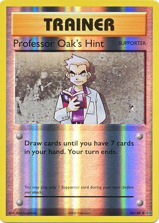 Professor Oak's Hint 84/108 XY Evolutions Reverse Holo Uncommon Trainer Pokemon Card TCG