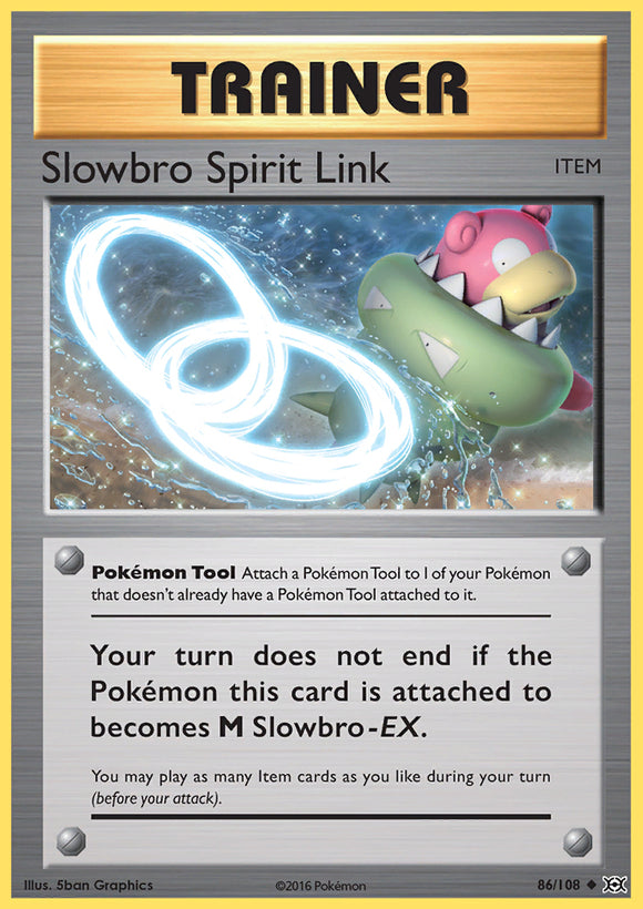 Slowbro Spirit Link 86/108 XY Evolutions Uncommon Trainer Pokemon Card TCG