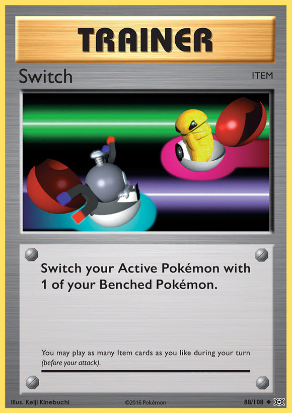 Switch 88/108 XY Evolutions Uncommon Trainer Pokemon Card TCG