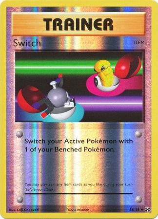 Switch 88/108 XY Evolutions Reverse Holo Uncommon Trainer Pokemon Card Kawaii Collector Switch 88/108 XY Evolutions Reverse Holo Uncommon Trainer Pokemon Card Kawaii Collector