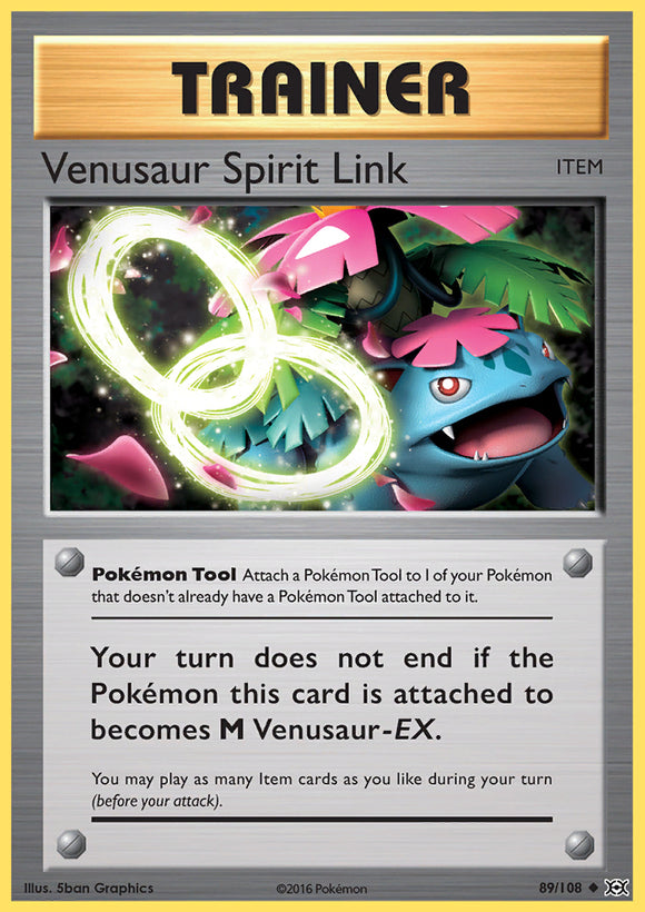Venusaur Spirit Link 89/108 XY Evolutions Uncommon Trainer Pokemon Card TCG