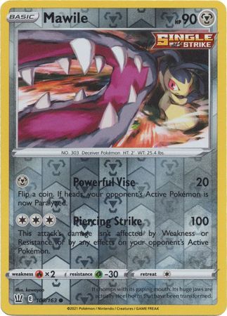Mawile 100/163 SWSH Battle Styles Reverse Holo Common Pokemon Card TCG