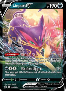 Liepard V 104/198 SWSH Chilling Reign Ultra Rare Pokemon Card TCG Near Mint