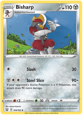 Bisharp 104/163 SWSH Battle Styles Uncommon Pokemon Card TCG
