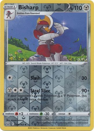 Bisharp 104/163 SWSH Battle Styles Reverse Holo Uncommon Pokemon Card TCG