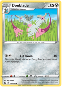 Doublade 106/163 SWSH Battle Styles Uncommon Pokemon Card TCG