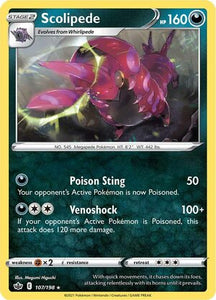 Scolipede 107/198 SWSH Chilling Reign Rare Pokemon Card TCG Near Mint